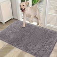 thumbnail image 1 of Chenille Floor Mats Dog Paw Pad Mat 80x50cm Absorbent Non-Slip Washable Quick-Dry Chenille for Pet Indoor Entry,Grey 1Pcs JASKFLY, 1 of 9