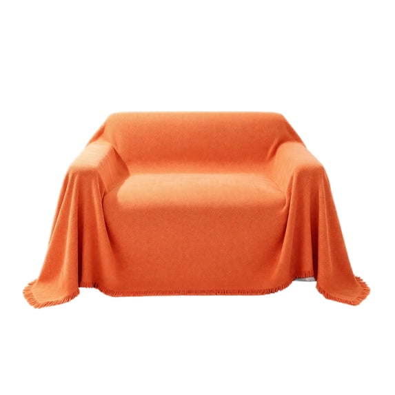Chenille Full Coverage Sofa Slipcover Non Slip For Living Room All Season Couch Cover Home Decor Accent Protector Mat ,1pcs, Red