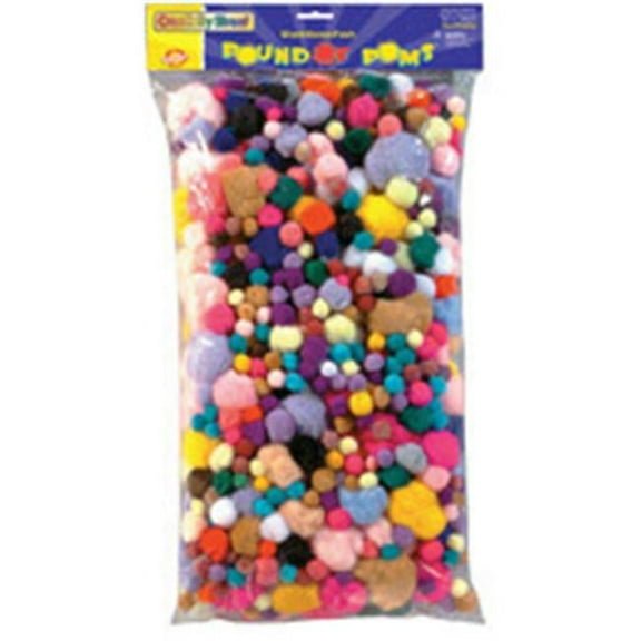 Chenille Kraft Company Pom Pons Assorted 1 Lb. Bag