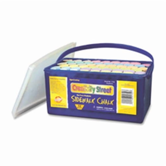 Chenille Kraft Company Sidewalk Chalk- Washable-Nontoxic- 52 Pc- 4 in. x 1 in.- Assorted