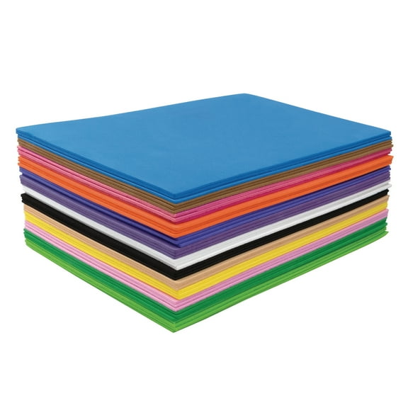 Creativity Street WonderFoam Sheets, Assorted Colors, 5.5" x 8.5", 40 Sheets