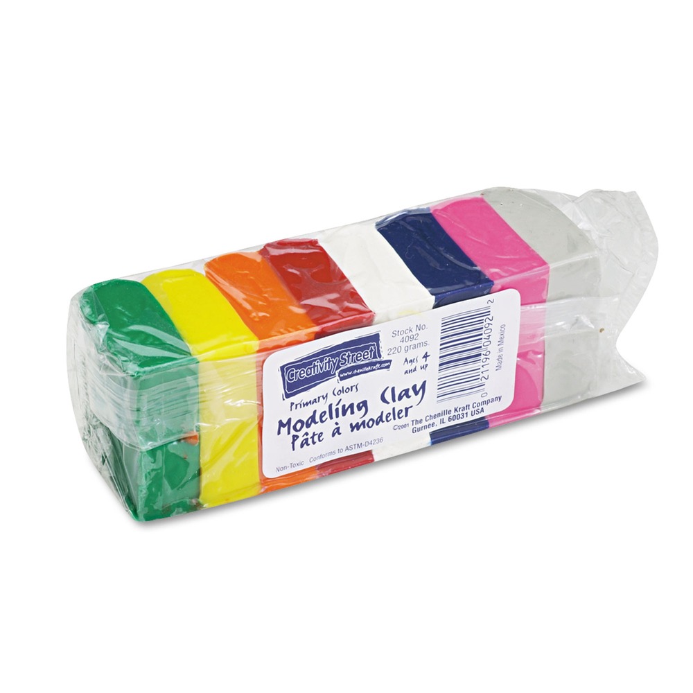Chenille Kraft Modeling Clay Assortment, 27 1/2g each Assorted Bright, 220 g