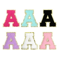 Uxcell Chenille Letter Patches Alphabet Iron on Patch Letter A