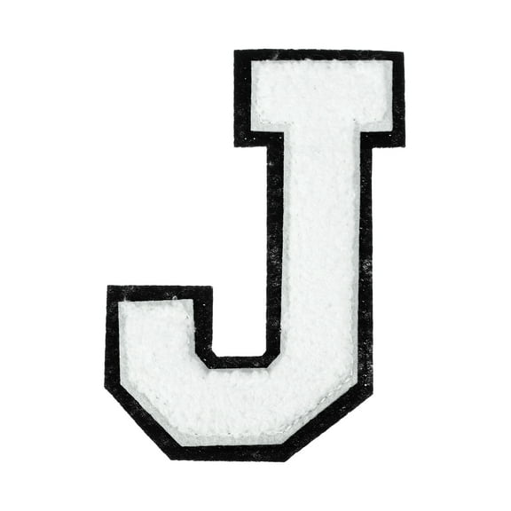 Uxcell 1 Count Chenille Letter Patches Alphabet Iron on Patch Letter J