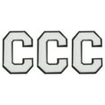 thumbnail image 1 of Chenille Letters C Patches 4-1/2 Inch Iron on Letters C Patches Black Glitter for Clothing, Pack of 3(White), 1 of 6