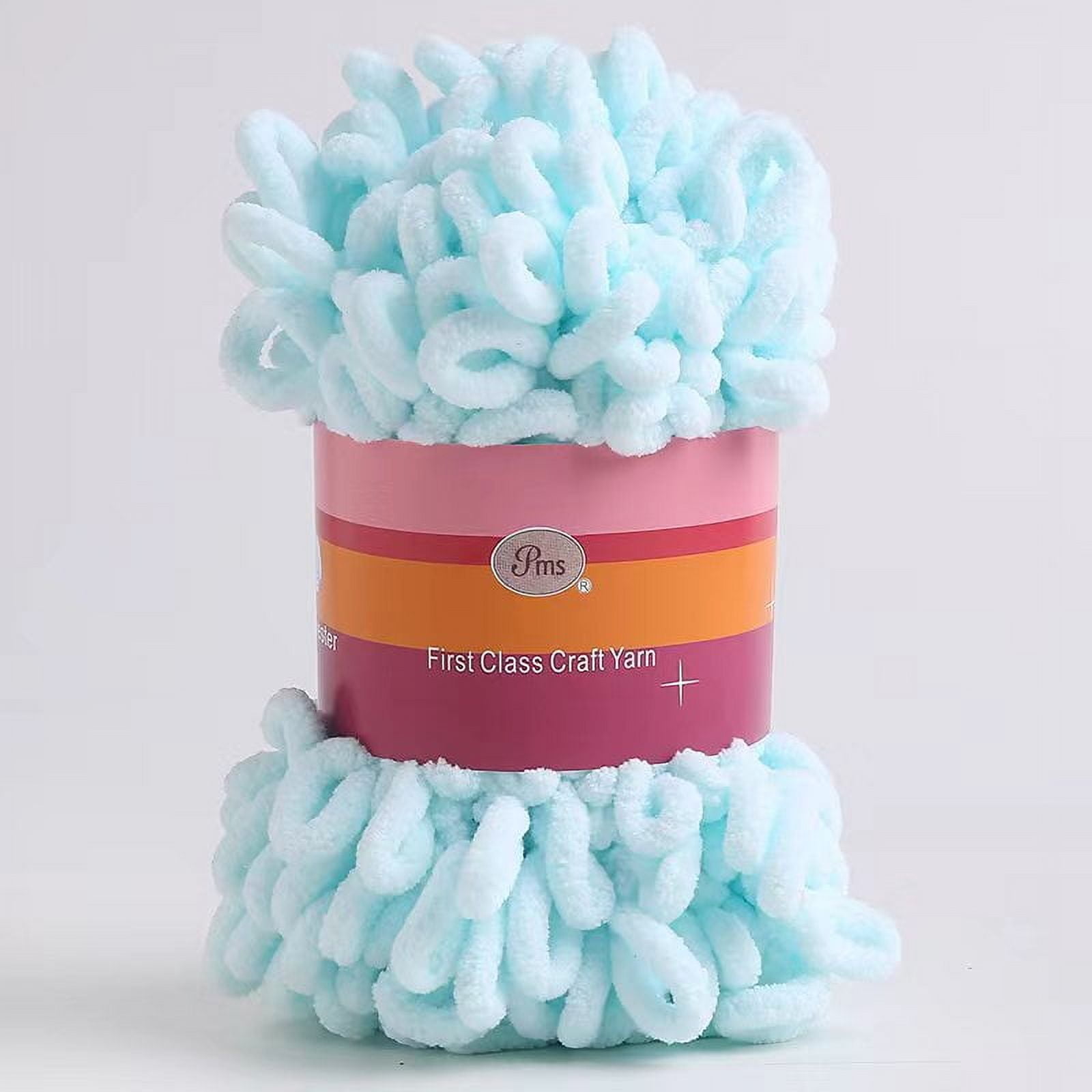 Chenille Loop Yarn, Puffy Yarn Chunky Craft Finger Knitting Loopy Yarn ...