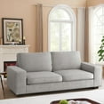 thumbnail image 1 of Chenille Loveseat Couch -88.6" Modern Design Sofa with Solid Wood, Metal Frame, Durable，Removable Back Cushion and Seat Cushion, Easy Cleaning(Grey), 1 of 6