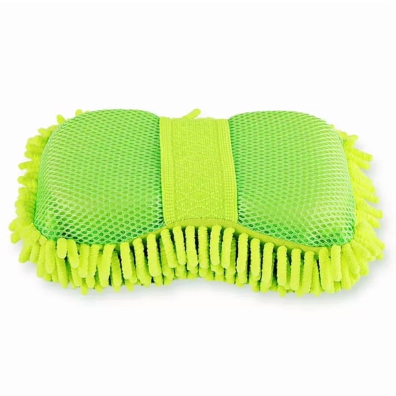 Chenille Microfiber Car Wash Sponge, Scratch-Free Foam Cleaning Pad with Hand Strap, Lint-Free Detailing Tool for Auto Exteriors