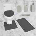 thumbnail image 1 of Chenille Non Slip Mat Rug for Bathroom #6 Rust Color 1 Mat ,1 Contour Mat, 1 Lid Cover & 4pc Matching Ceramic Accessories, 1 of 3