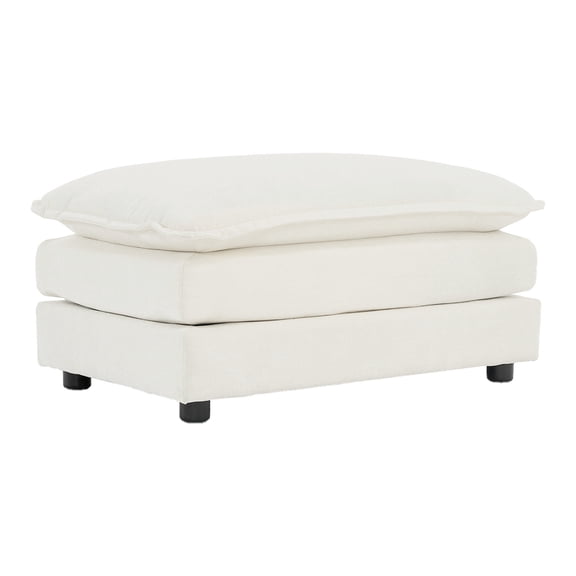 Chenille Ottoman for Multi - Purpose Use / Support Body and Relieve Stress