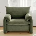 thumbnail image 1 of Chenille Oversized Armchair-Modern Large Chair & Single Sofa Lounge, 34'' Wide, Comfortable Seating for Living Room & Bedroom, Green, 1 of 7