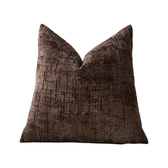 Chenille Pillow Covers , 23x23 Inch Slub Texture Decorative Cushion Case , Soft Chenille and Polyester Fiber No Insert , Living Room Sofa Bedroom and Home Office Decor