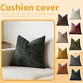 thumbnail image 1 of Chenille Pillow Covers, Throw Pillow CoversforCouch, 18X18 In, Cut Model Edge Finish, Neutral Throw Pillow Covers, Home Refresh, Solid Beige, 1 Pc, 1 of 8