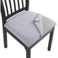 thumbnail image 1 of Chenille Seat Covers for Dining Room Chairs Stretch Jacquard Chair Seat Covers Set of 4, Washable Upholstered Chair Seat Protector Cushion Slipcover for Kitchen, Office(Black Texture), 1 of 6