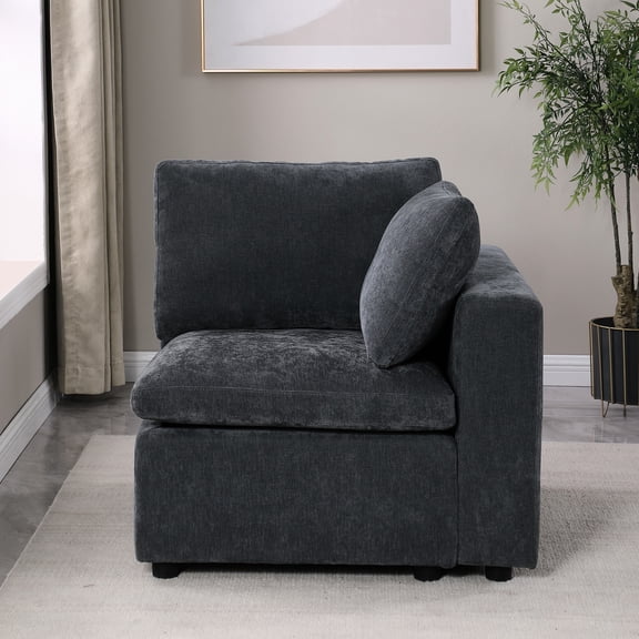 Chenille Sectional Couch with High - elastic Sponge / Comfortable and Durable Seating