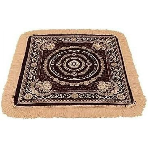 Chenille/Silk/Pooja/Aasan/Temple/Velvet Prayer Mat/Meditation Mat/Rug (Approx. 70 x 70 Cm, 27 x 27 Inch), Religious Spiritual Items, Home Aasan/Yoga/Meditation
