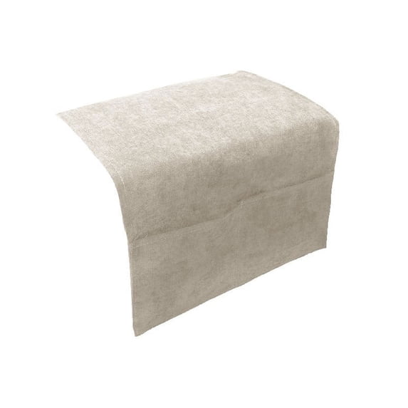 Chenille Sofa Armrest Cover Anti-Slip Couch Furniture Protector for Recliners Armchairs and Sectionals 16x43 Inch Beige White