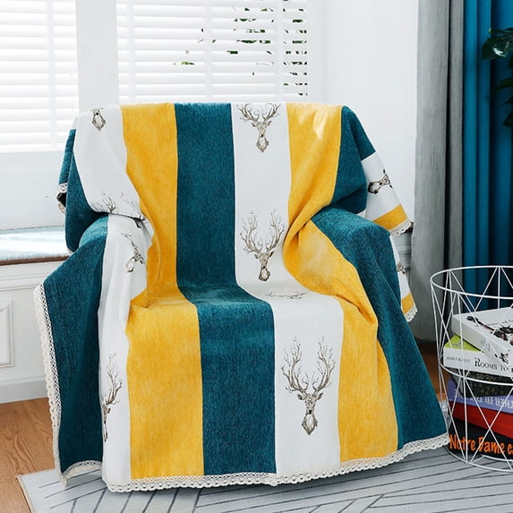 Chenille Sofa Cover, Sofa Throw Slipcover for 1 2 3 Cushion Couch Pet Anti-scratch Furniture Protector Couch Covers Blanket-H-180x340cm(71x134inch)