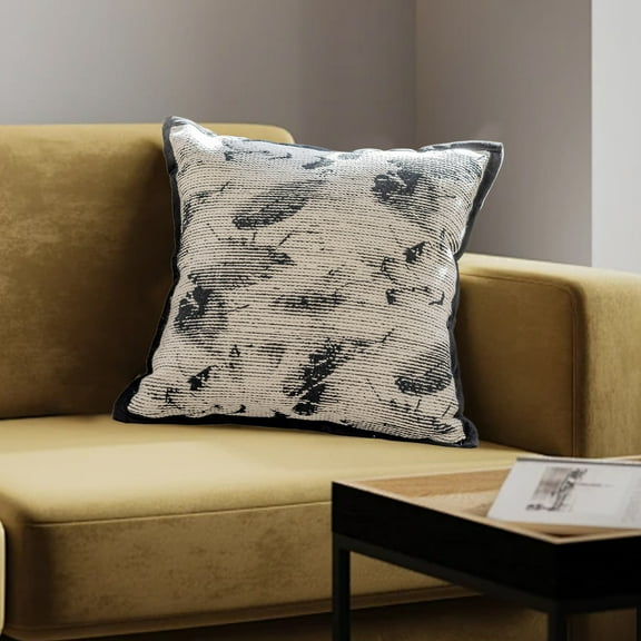 Chenille Sofa Pillow | Decorative Throw Pillow for Living Room & Bed | Gray High Elasticity Cushion | 45x45x10 cm