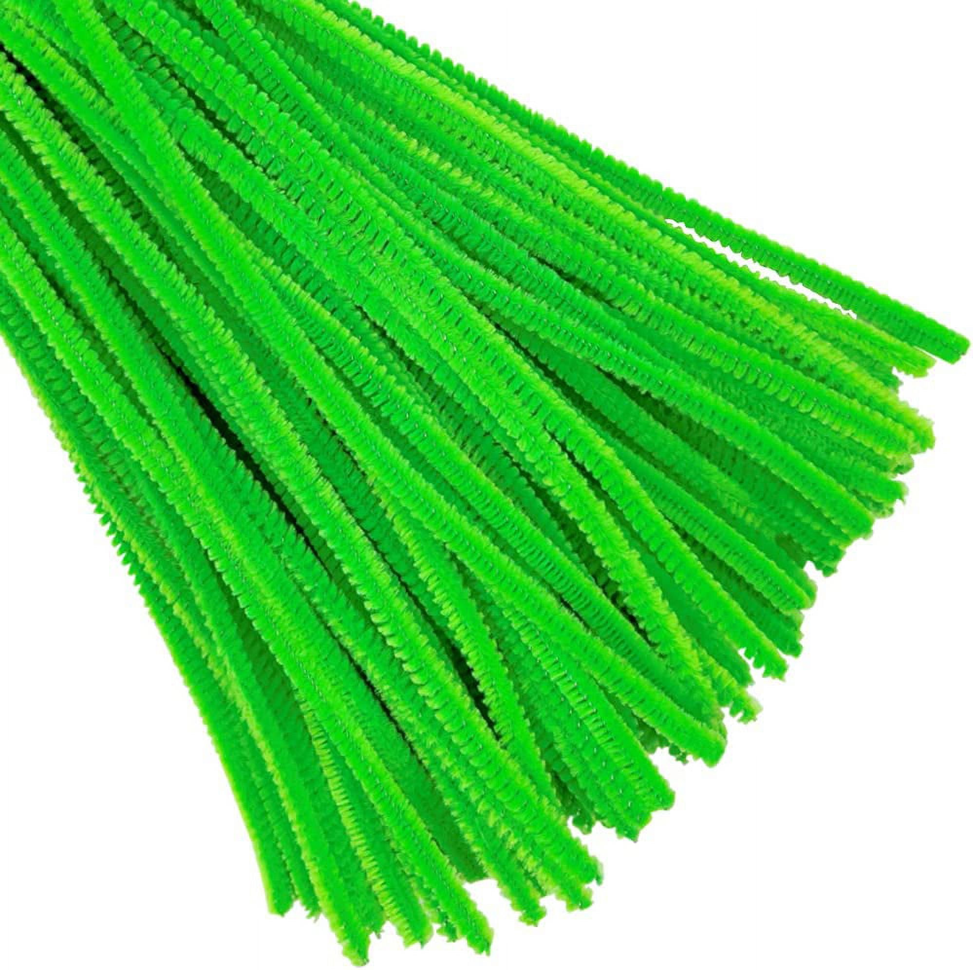 Chenille Stem Pipe Cleaners for Arts and Crafts (100pcs, Green)