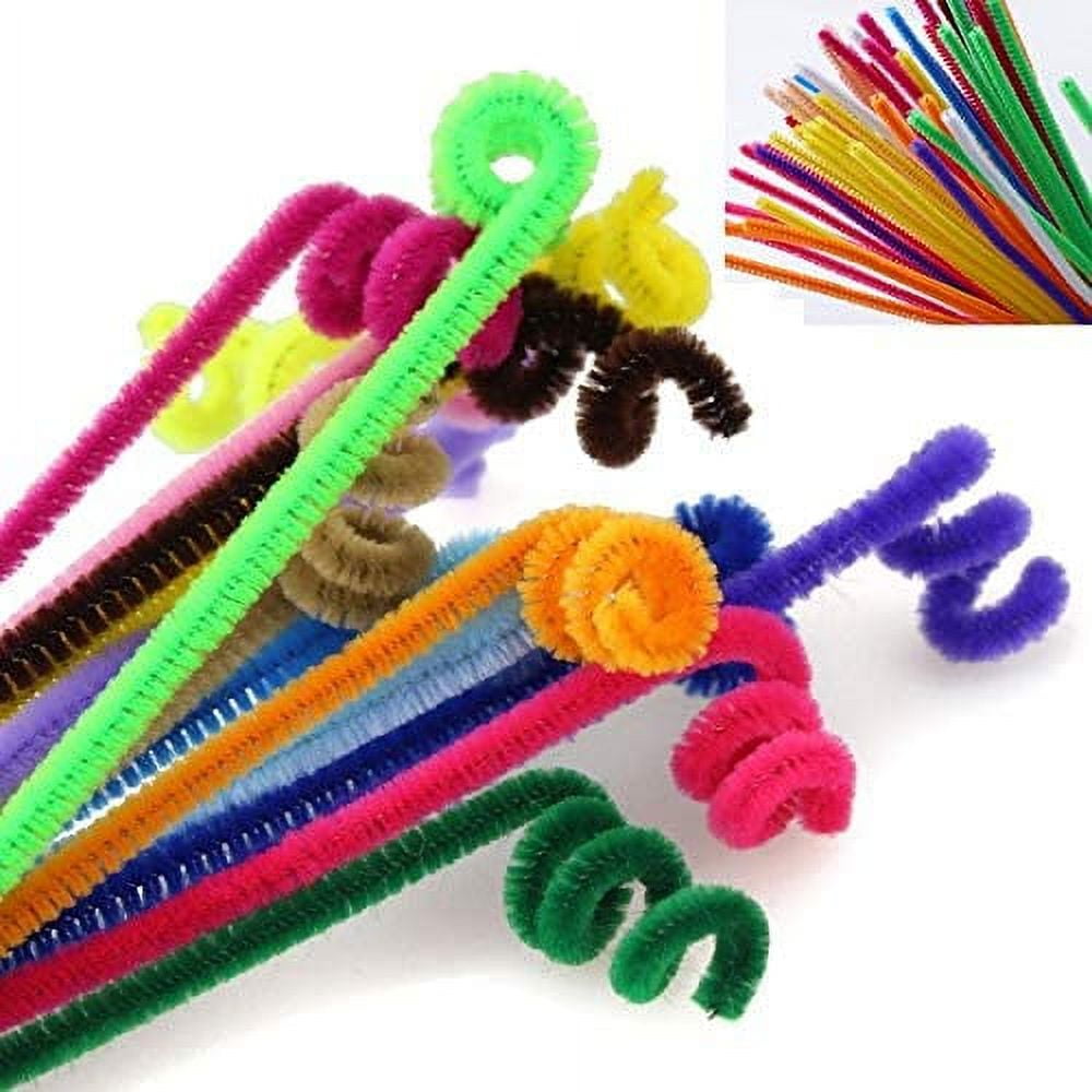 Nogis Fluffy Soft Pipe Cleaners, Value Pack of Craft Supplies for Kids (Pack of 100), Assorted, Other