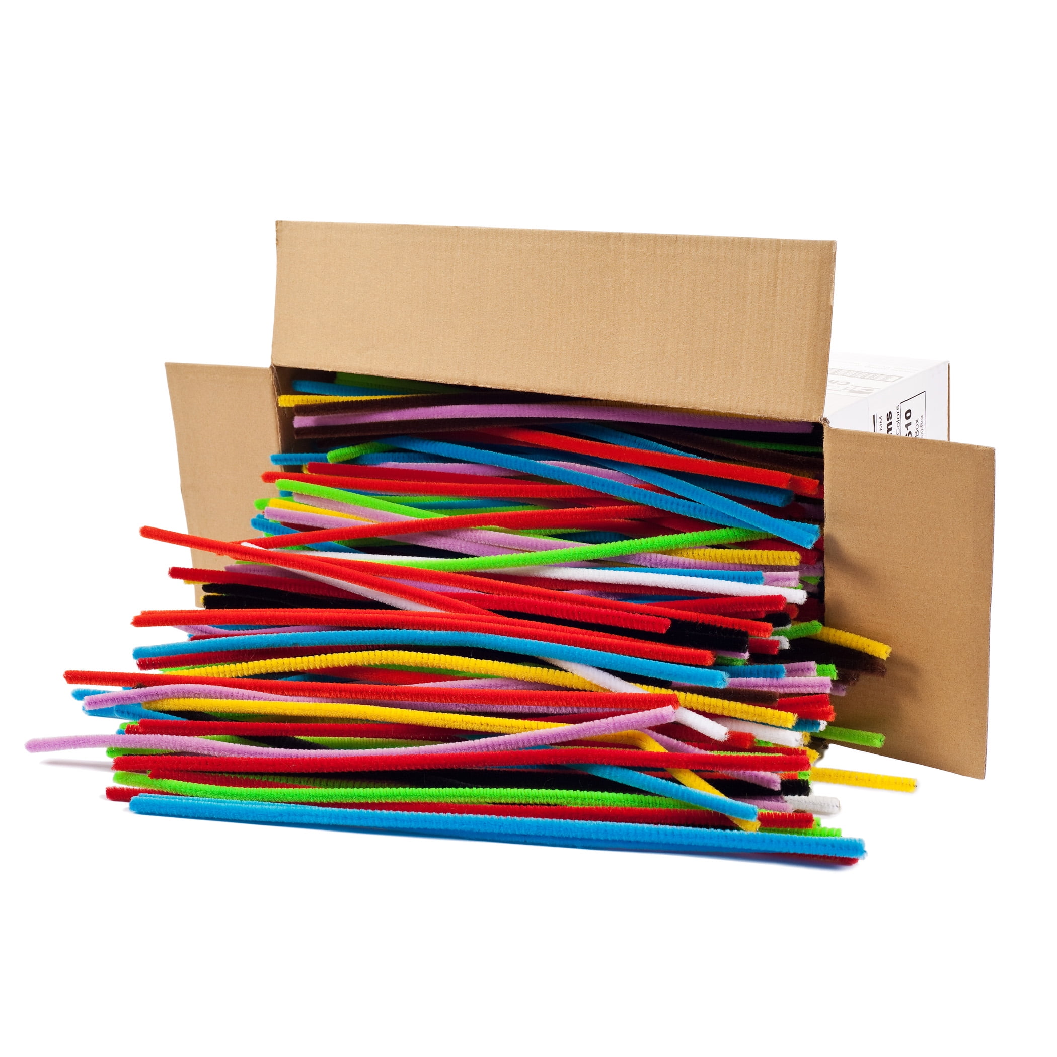 Chenille Stems 4mm, Assorted Colors, 12" Length, Pack of 1000