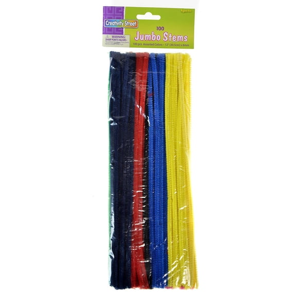 Chenille Stems 6 mm x 12 in., 100 pieces, assorted (pack of 6)