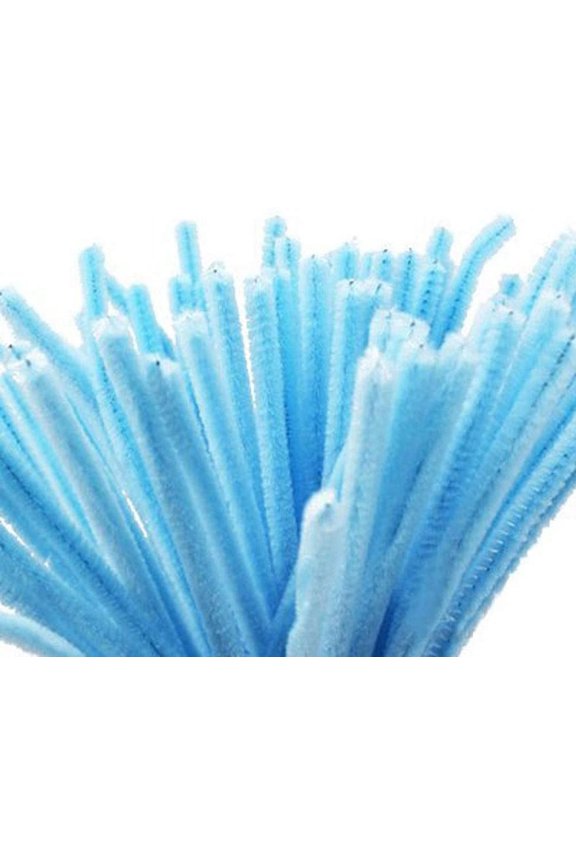 Chenille Stems Pipe Cleaners, Pack of 100 (Light Blue)