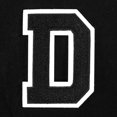 thumbnail image 1 of Chenille Stitch Varsity Iron-On Patch by pc, 4-1/2", Black/White, TR-11648 (Letter D), 1 of 1