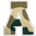thumbnail image 1 of Chenille Stitch Varsity Iron-On Patch by pc, 4-1/2", Camouflage/White, TR-11648 (Letter A), 1 of 3