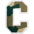thumbnail image 1 of Chenille Stitch Varsity Iron-On Patch by pc, 4-1/2", Camouflage/White, TR-11648 (Letter C), 1 of 2
