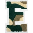 thumbnail image 1 of Chenille Stitch Varsity Iron-On Patch by pc, 4-1/2", Camouflage/White, TR-11648 (Letter E), 1 of 2
