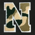 thumbnail image 1 of Chenille Stitch Varsity Iron-On Patch by pc, 4-1/2", Camouflage/White, TR-11648 (Letter N), 1 of 3