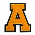 thumbnail image 1 of Chenille Stitch Varsity Iron-On Patch by pc, 4-1/2", Golden Yellow/Black, TR-11648 (Letter A), 1 of 1