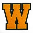 thumbnail image 1 of Chenille Stitch Varsity Iron-On Patch by pc, 4-1/2", Golden Yellow/Black, TR-11648 (Letter W), 1 of 1