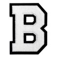 thumbnail image 1 of Chenille Stitch Varsity Iron-On Patch by pc, 4-1/2", White/Black, TR-11648 (Letter B), 1 of 1