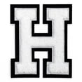thumbnail image 1 of Chenille Stitch Varsity Iron-On Patch by pc, 4-1/2", White/Black, TR-11648 (Letter H), 1 of 1