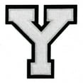 thumbnail image 1 of Chenille Stitch Varsity Iron-On Patch by pc, 4-1/2", White/Black, TR-11648 (Letter Y), 1 of 1