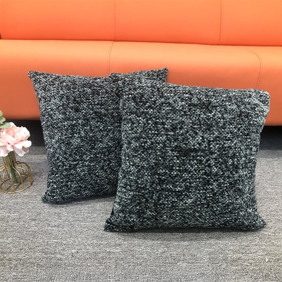 Chenille Textured Decorative Throw Pillow Covers for Sofa Living Room Home, Cozy Accent Cushions for Families & Apartments, 18x18 Inch