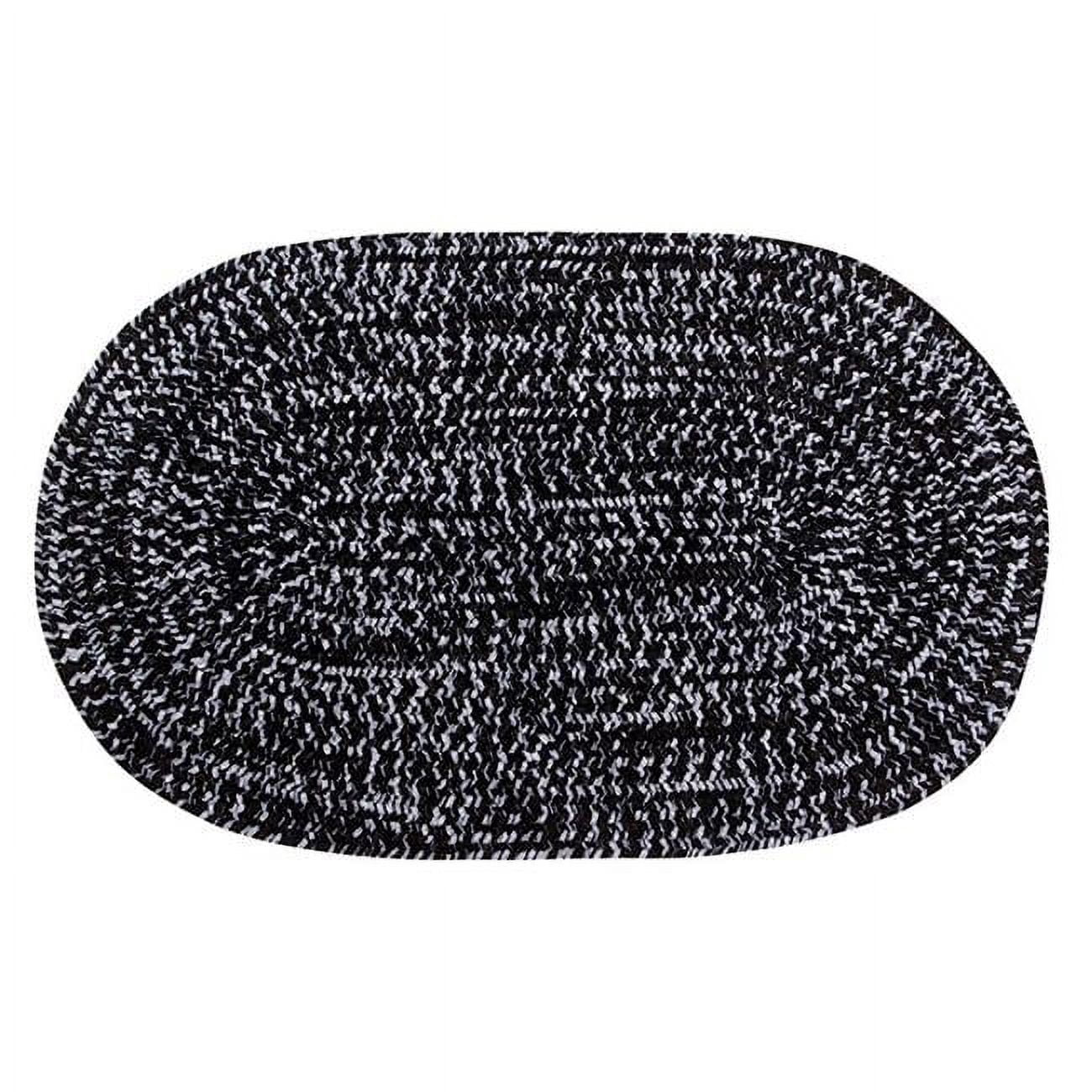 Chenille Tweed Collection 100% Polyester 42' x 66' Oval Braided Rug in ...