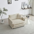 thumbnail image 1 of Chenille Upholstered Single Sofa with Deep Seats and Pillows, Premium Breathable Fabric & Solid Wood Frame for Living Room & Bedroom Armchair, 1 of 9