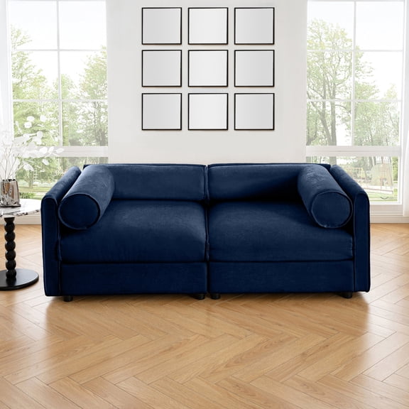 Chenille Upholstery - Ergonomic Support - Guest Relaxing - Tidy Living Room