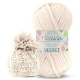 thumbnail image 1 of Chenille Velvet Yarn for Crocheting - Fluffy, Plush Yarn, 100g (132 Yards), Perfect for Baby Blankets & Amigurumi, Size 6, 1 of 7