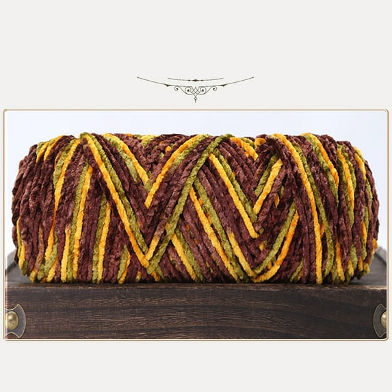 Chenille Winter Crochet Yarn Ball Soft Braided Knitting Wool DIY Craft for Scarf Blanket Hat Clothes Braid Skin Friendly Warm Plush for Family Elderly Kids Home Decor