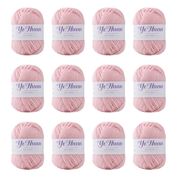 Chenille Yarn 12-Pack, Velvety Soft Baby Yarn for Crochet & Knitting, Plush Amigurumi Toys, Baby Blankets, Cozy Scarves, Knitting Yarn for Handmade Projects
