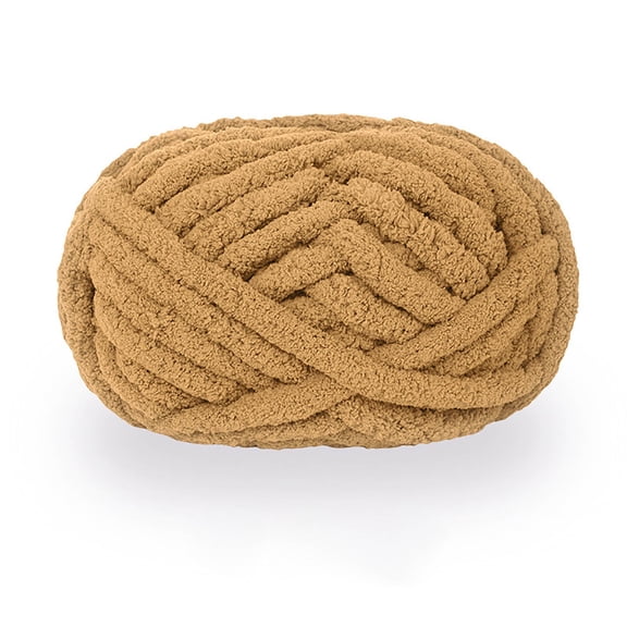 Chenille Yarn Chunky for Hand Knitting,Fluffy Soft Jumbo Yarn by Circular Needle & Crochet Hook, Super Bulky Big Yarn for Chunky Blanket, Large Thick Arm Knitting, Chunky Chenille Yarn (1PC)