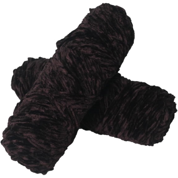 Chenille Yarn for Crocheting and Knitting 186 yds, 2 Skeins Fluffy Soft Velvet Yarn Polyester Yarn for Making Blankets, Clothes, DIY Craft, Pattern Knitting Creations 0.44lb