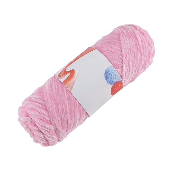 Chenille Yarn for Crochet - 100g Gold Velvet Chunky Polyester - Soft Knitting Wool for Hats, Scarves & Dolls by MPOISVA