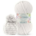 thumbnail image 1 of Chenille Yarn for Crocheting - 100g (132 Yards), Fluffy Plush Yarn, Perfect for Baby Blankets & Amigurumi, Size 6, 1 of 6