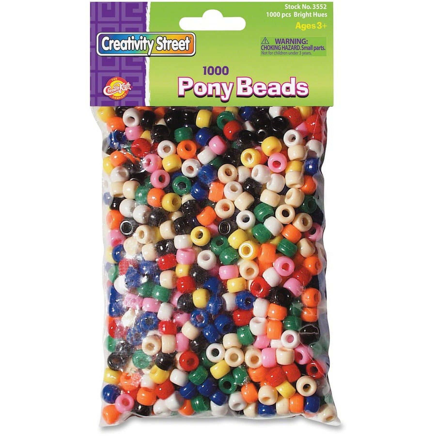 ChenilleKraft Creativity Street Pony Bead - Art, Craft - 1 / Pack - Assorted - Plastic | Bundle of 2 Packs